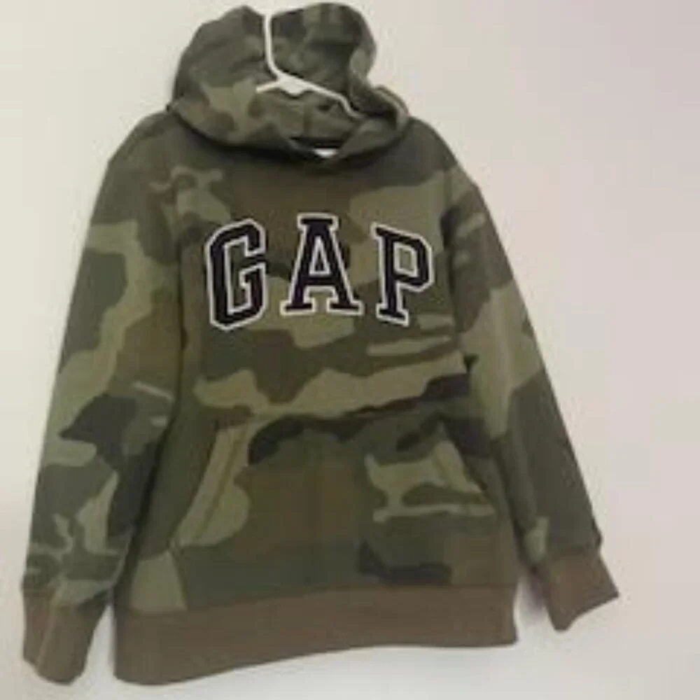Kids GAP Camouflage Logo Hoodie Pullover Size S (6-7)